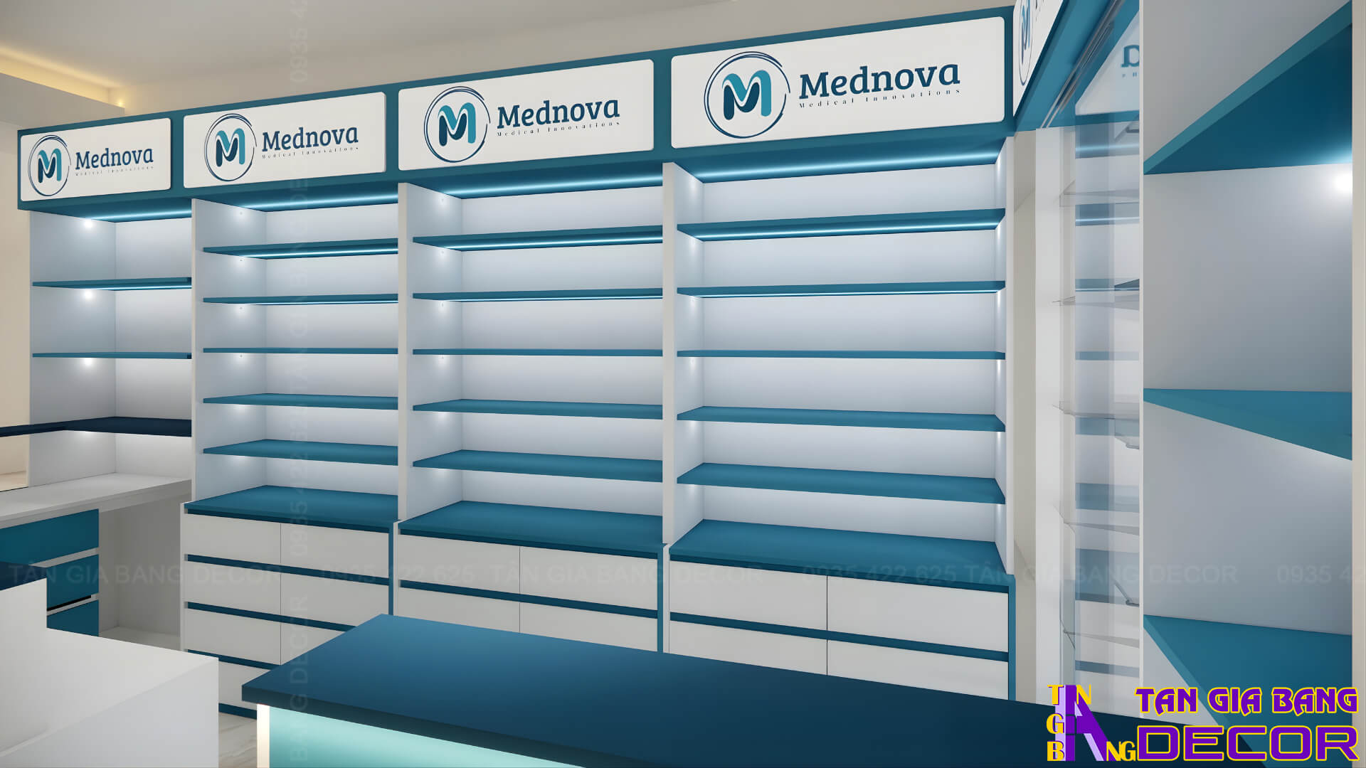 Thiết kế nội thất nhà thuốc đạt chuẩn GPP Mednova