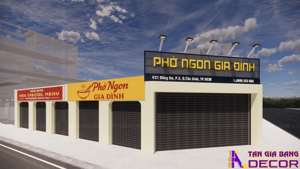 Thiết kế quán Phở Ngon Gia Đình ở Tân Bình