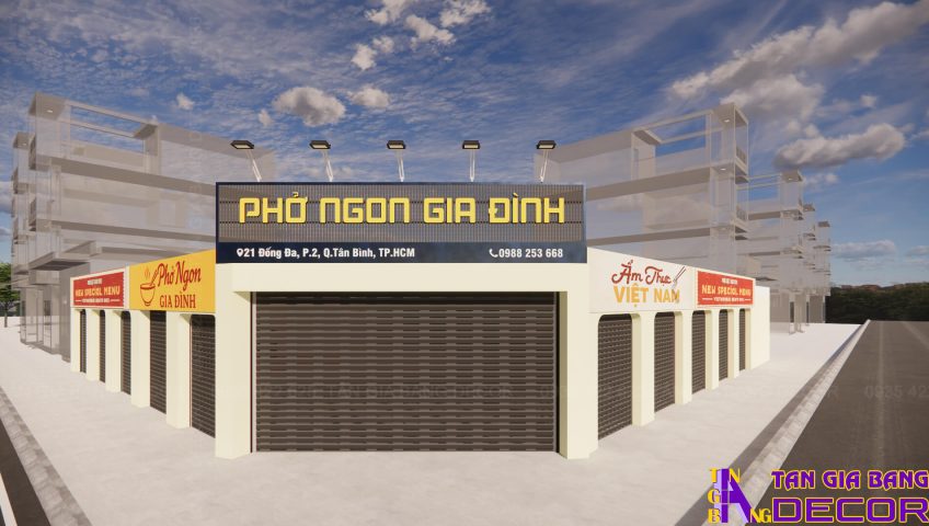 Thiết kế quầy Phở Ngon Gia Đình ở Tân Bình