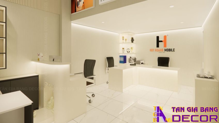 Thiết kế shop điện thoại Huy Hoàng hiện đại tại Bình Thạnh