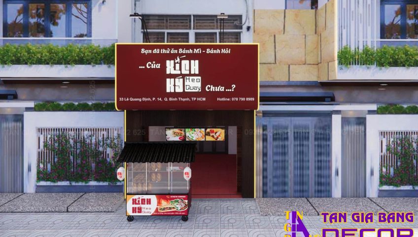 Thiết kế và thi công tiệm bánh mì Xích Ký ở Bình Thạnh