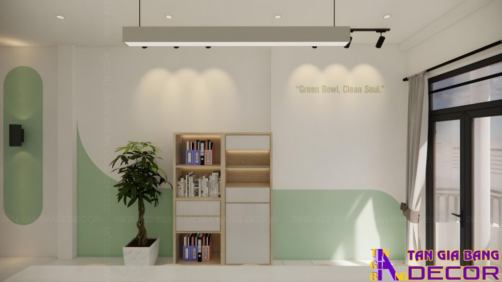 Hệ thống ánh sáng tầng 2 trung tâm Pilates Green Bowl