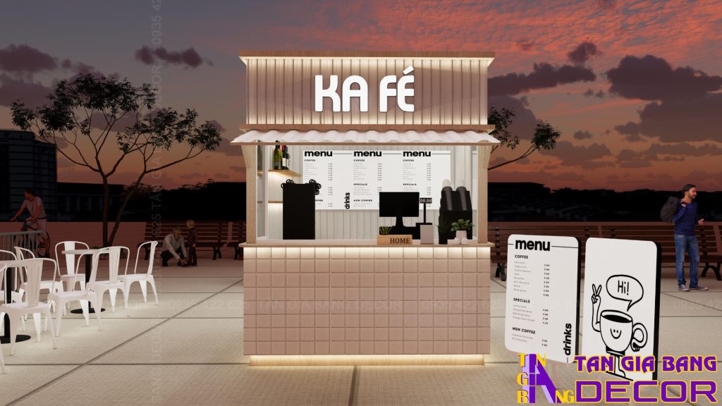 Quầy order kiot Ka Fé hiện đại