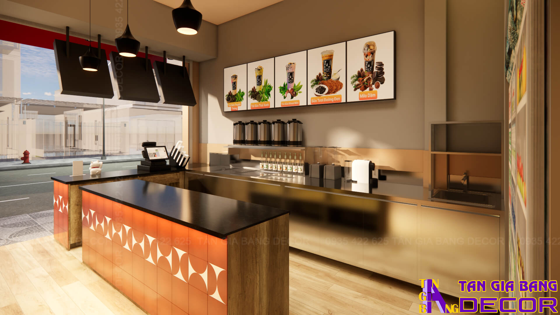 Quầy order quán trà sữa TT ở Bình Dương