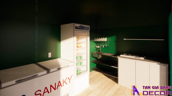 Thiết kế nội thất quán cafe 10m2 HONNE