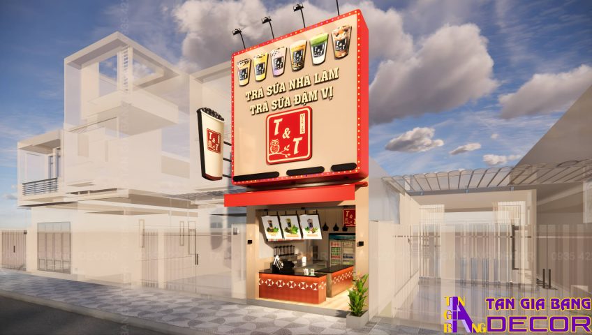 Thiết kế quán trà sữa TT ở Bình Dương