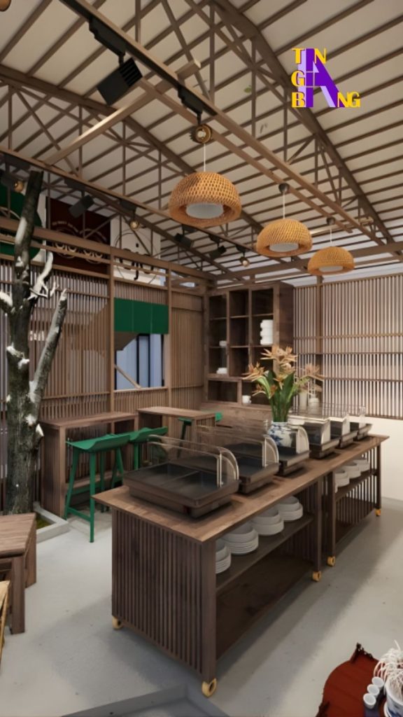 decor khong gian cafe omhoom