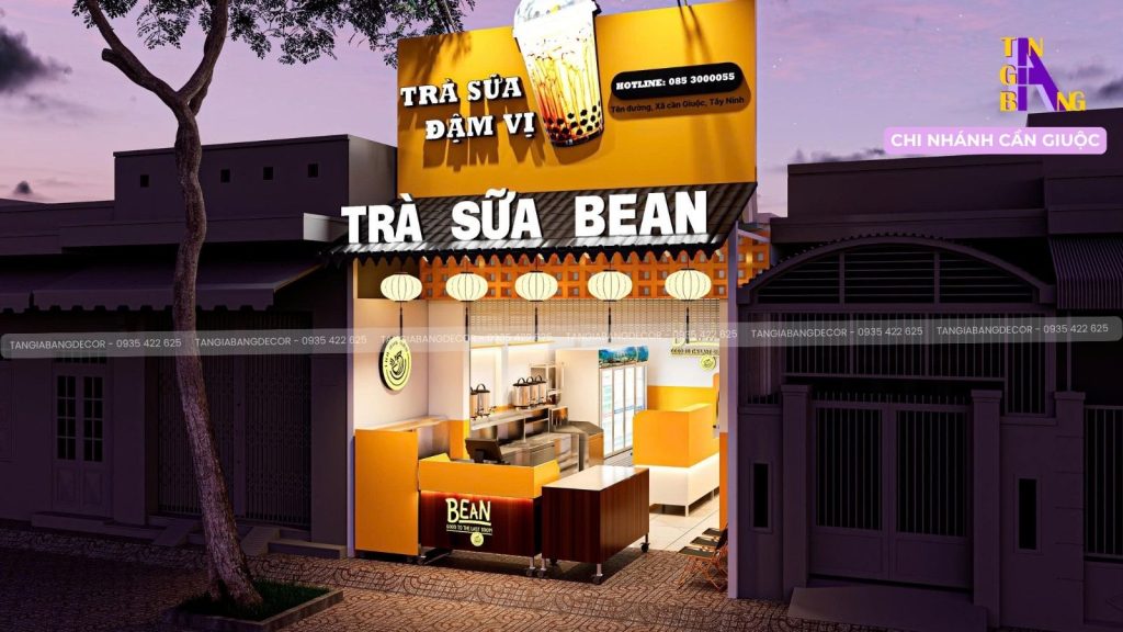 decor quan tra sua bean tai can giuoc
