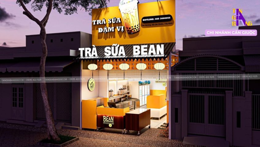 decor quan tra sua bean tai can giuoc