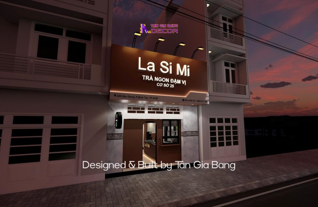 Thiết kế nội thất quán trà sữa Lasimi 9 decor quan tra sua lasimi 4