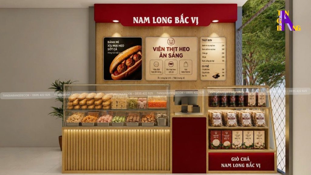decor tiem banh mi nam long bac vi
