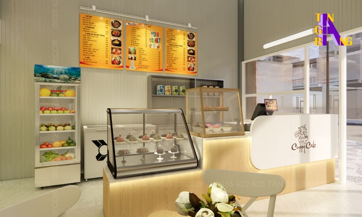 20+ Mẫu thiết kế quầy pha chế - Chuẩn công năng cho Quán Cafe, Trà Sữa 19 Mẫu thiết kế quầy cafe, trà sữa - Mẫu 18