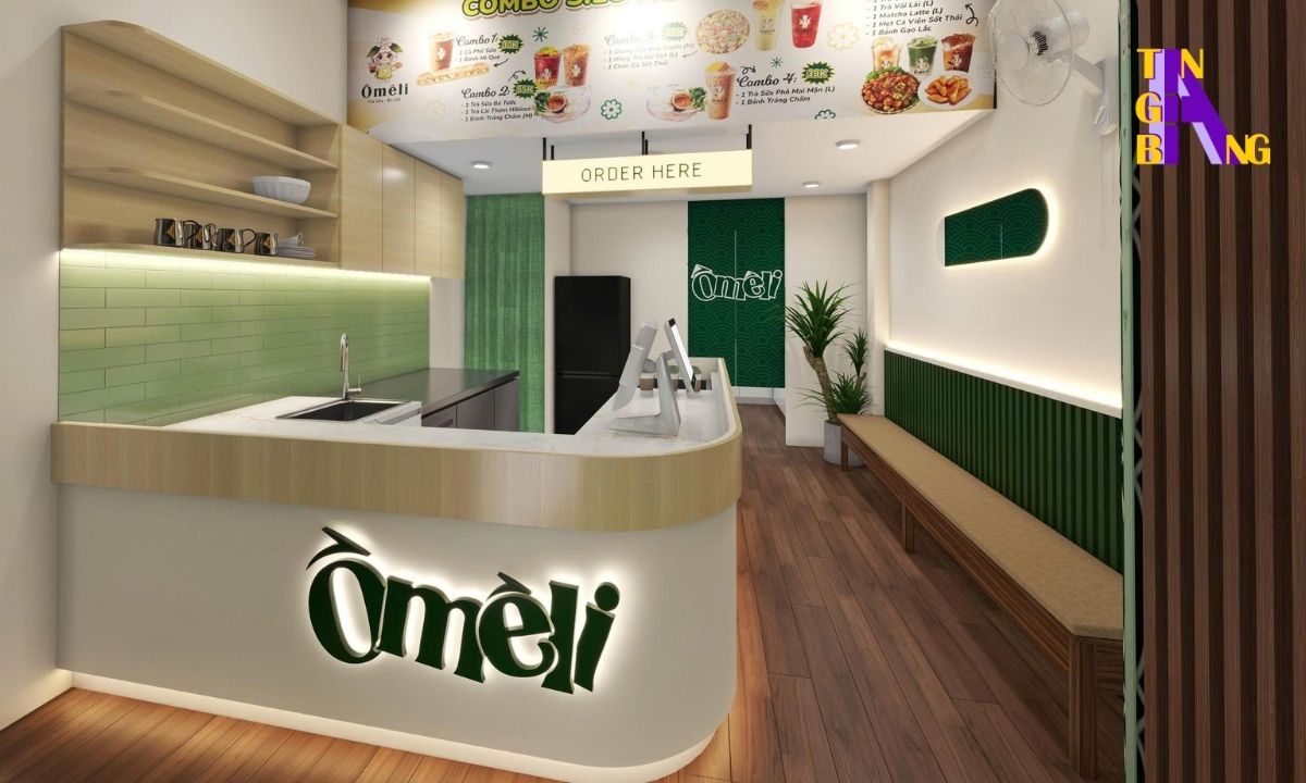 20+ Mẫu thiết kế quầy pha chế - Chuẩn công năng cho Quán Cafe, Trà Sữa 3 Mẫu thiết kế quầy cafe, trà sữa - Mẫu 2