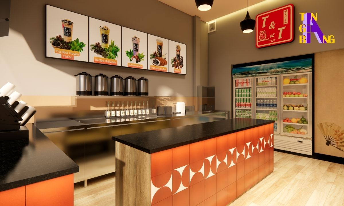 20+ Mẫu thiết kế quầy pha chế - Chuẩn công năng cho Quán Cafe, Trà Sữa 21 Mẫu thiết kế quầy cafe, trà sữa - Mẫu 20