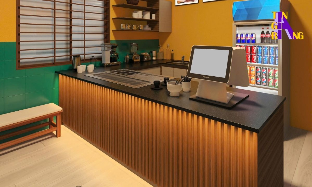 20+ Mẫu thiết kế quầy pha chế - Chuẩn công năng cho Quán Cafe, Trà Sữa 7 Mẫu thiết kế quầy cafe, trà sữa - Mẫu 6