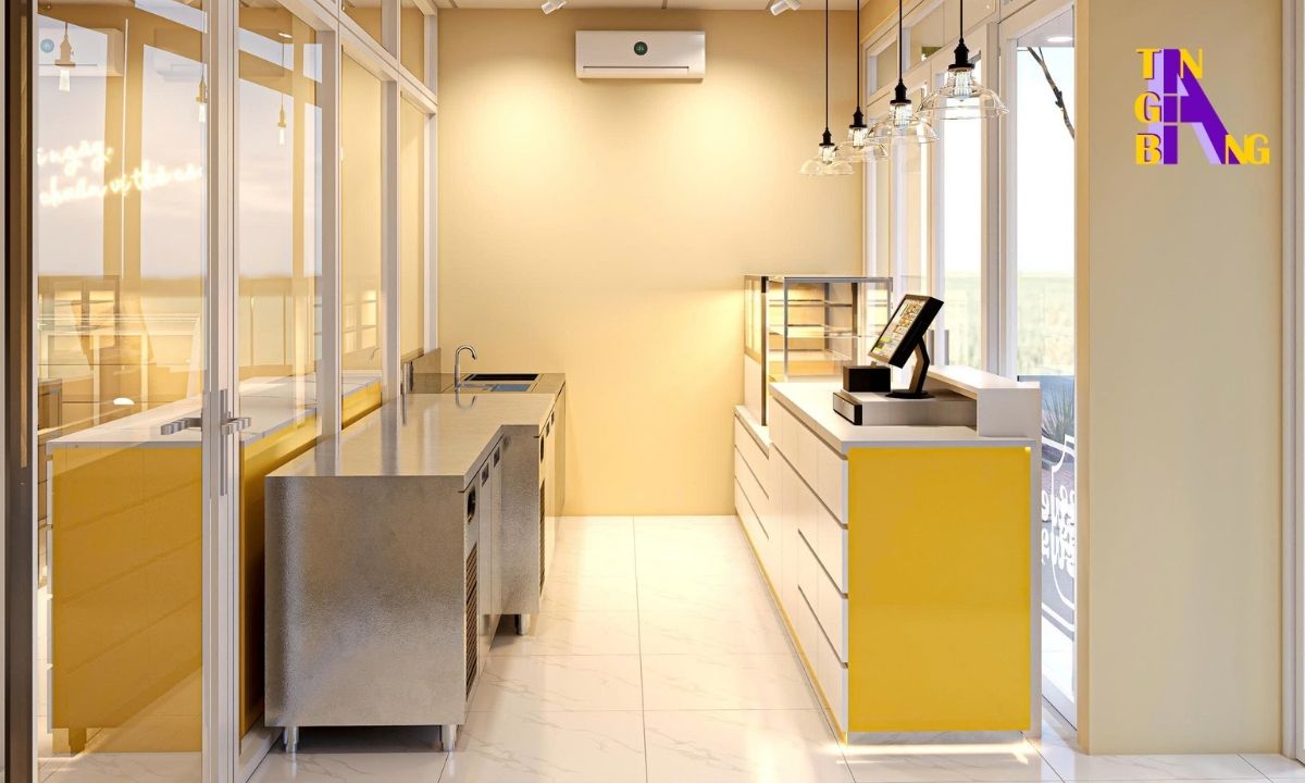 20+ Mẫu thiết kế quầy pha chế - Chuẩn công năng cho Quán Cafe, Trà Sữa 9 Mẫu thiết kế quầy cafe, trà sữa - Mẫu 8