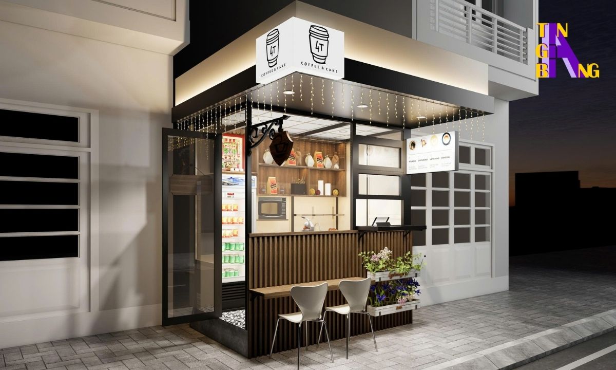 20+ Mẫu thiết kế quầy pha chế - Chuẩn công năng cho Quán Cafe, Trà Sữa 10 Mẫu thiết kế quầy cafe, trà sữa - Mẫu 9
