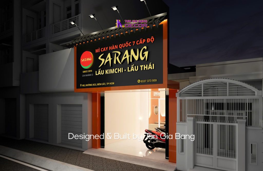 Thiết kế nội thất Quán mì cay SARANG 9 thiet ke noi that quan mi cay sarang 2