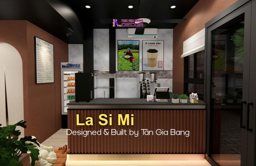Thiết kế nội thất quán trà sữa Lasimi 11 thiet ke noi that quan tra sua lasimi 3