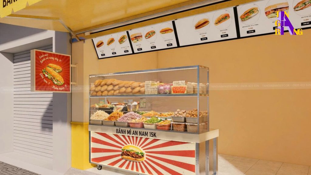 thiet ke quay banh mi an nam