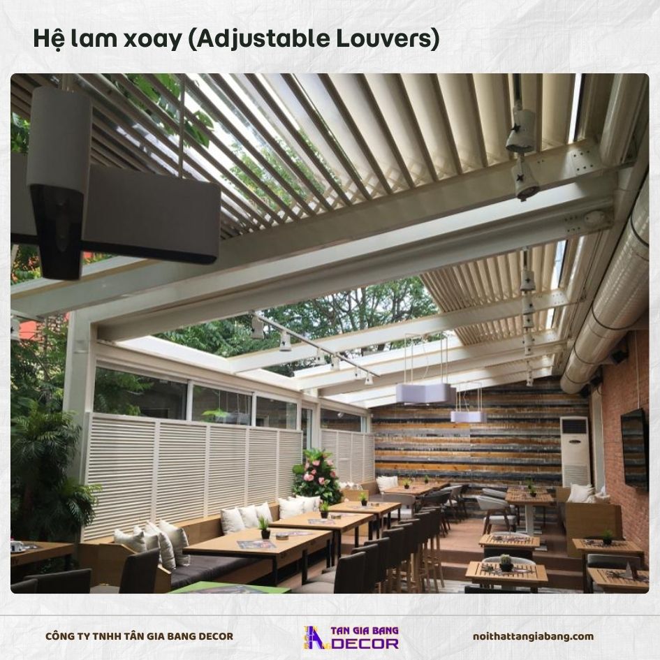 Hệ lam xoay (Adjustable Louvers)