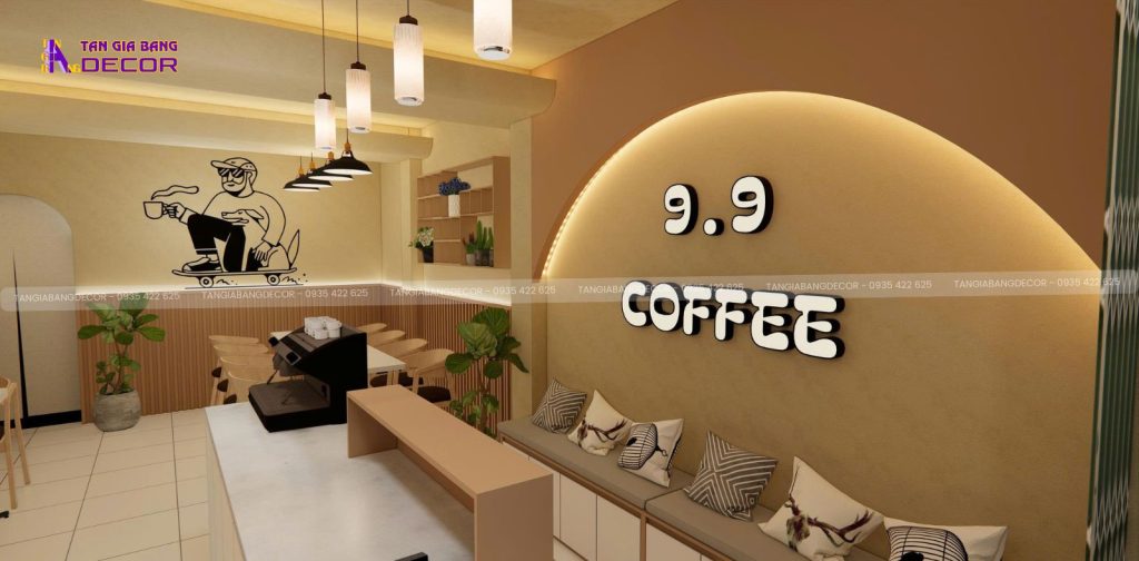 decor quan cafe 9.9