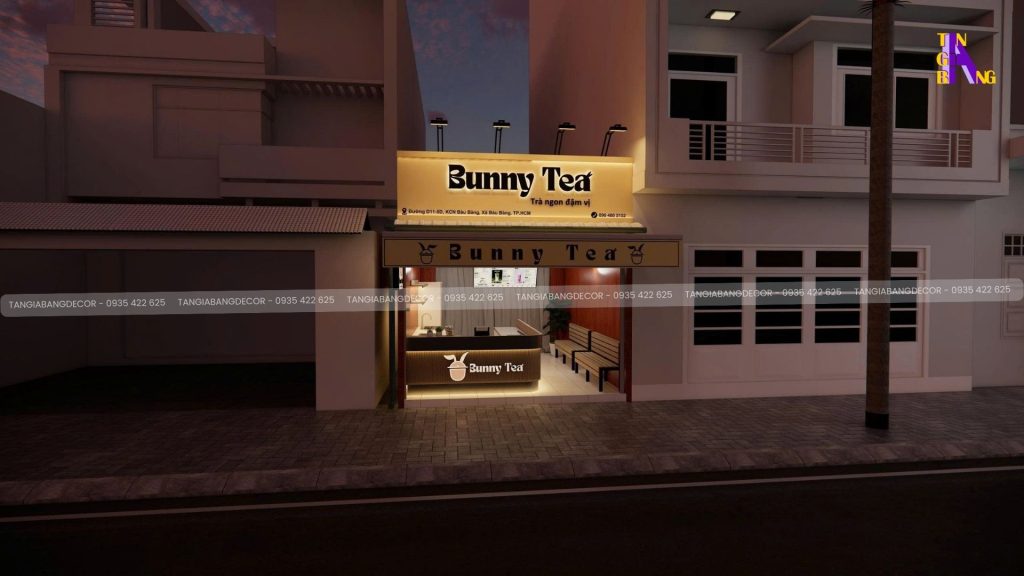decor quan tra sua bunny tea 2