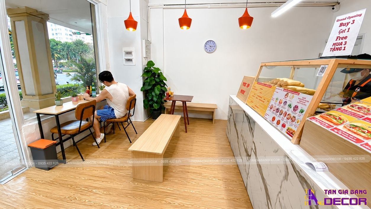 Thi công tiệm bánh mì Great tại Quận 7 7 decor tiem banh mi great