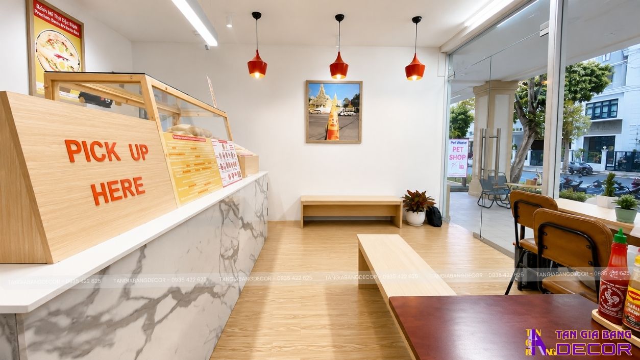 Thi công tiệm bánh mì Great tại Quận 7 4 thi cong noi that tiem banh mi great
