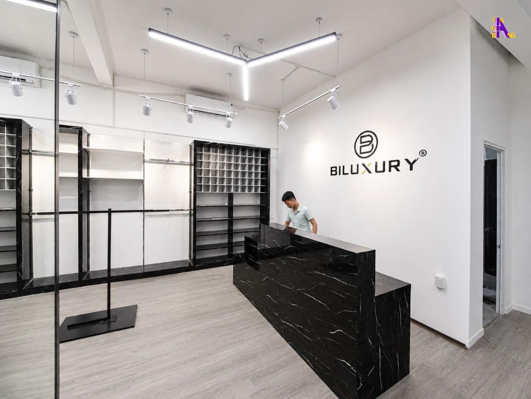 Thi công hoàn thiện shop thời trang nam Biluxury tại Cần Thơ 4 thi cong shop thoi trang