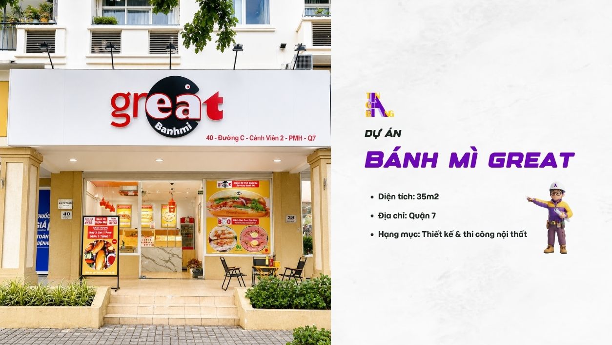 Thi công tiệm bánh mì Great tại Quận 7 1 thi cong tiem banh mi great tai quan 7