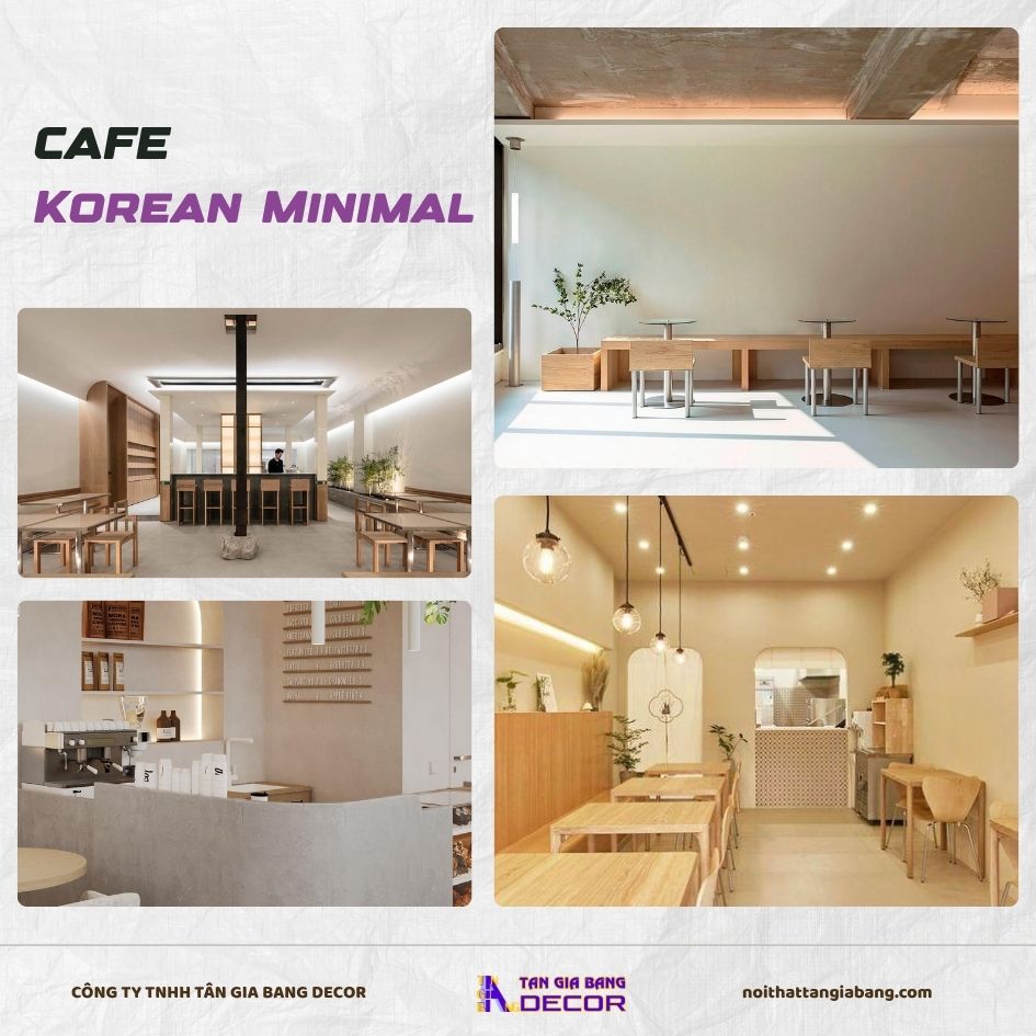 10 Phong cách thiết kế Quán cafe thu hút giới trẻ mới nhất 3 Quán cafe phong cách Korean Minimal