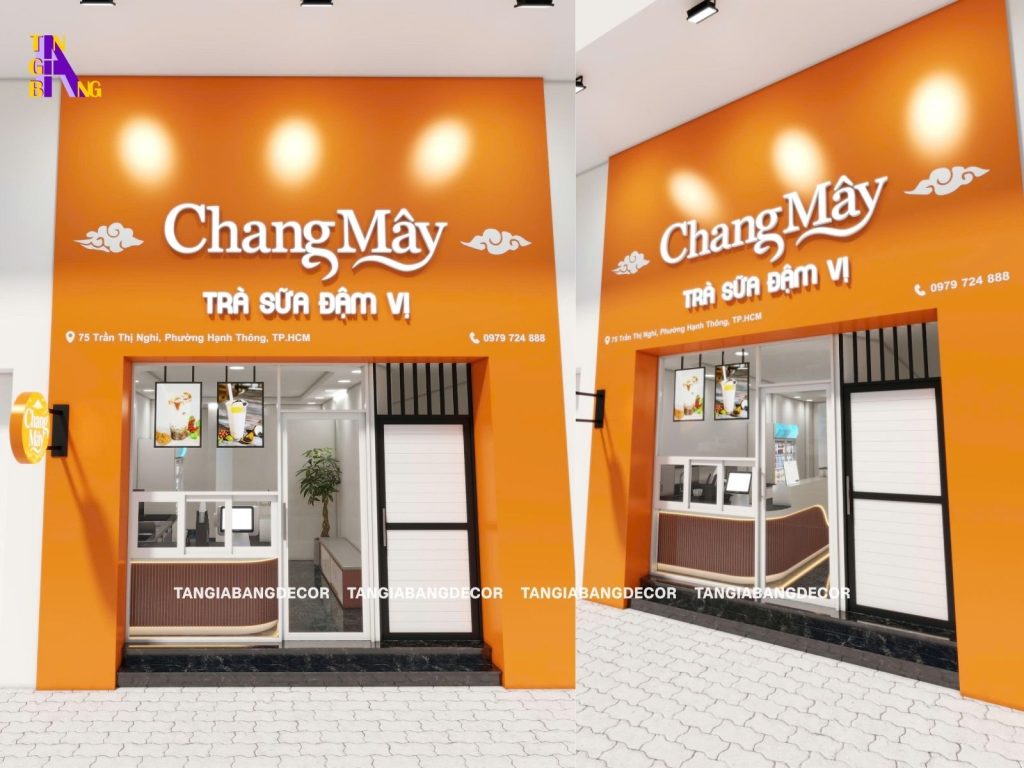 thiet ke bang hieu quan tra sua chang may
