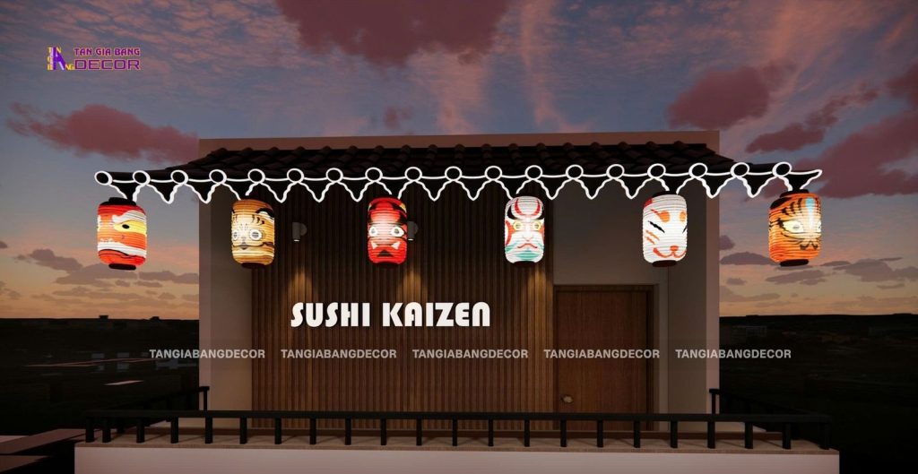 thiet ke nha hang sushi kaizen