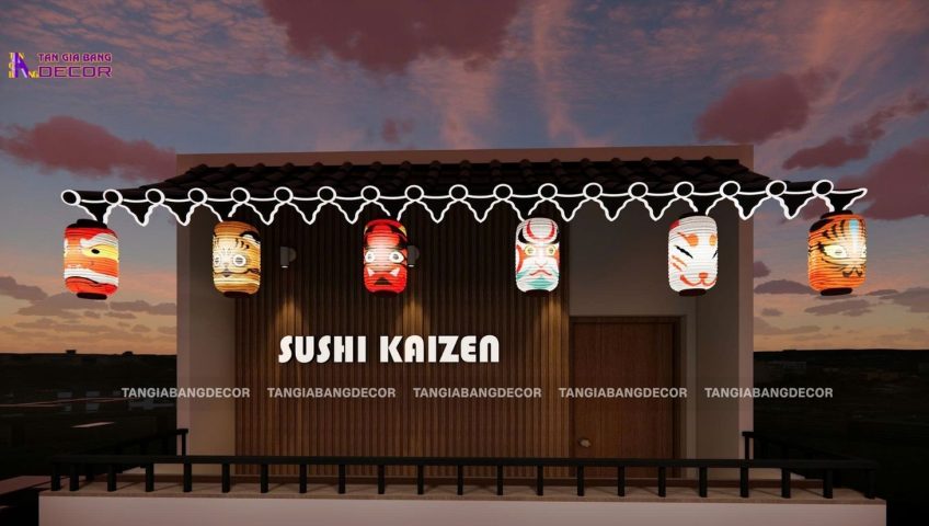 thiet ke nha hang sushi kaizen