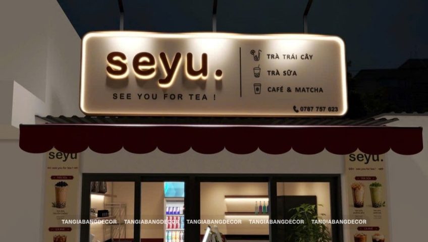thiet ke bang hieu quan tra sua seyu