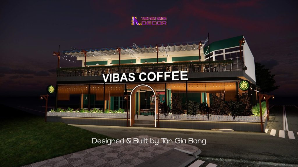 thiet ke mat tien ban dem VIBAS COFFEE1