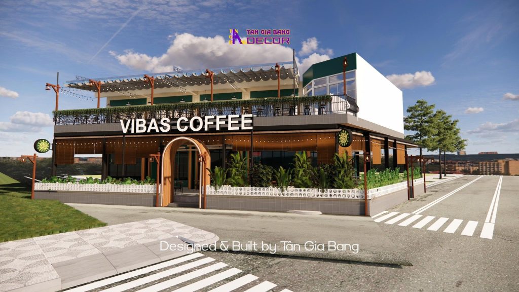 thiet ke mat tien ban ngay VIBAS COFFEE1