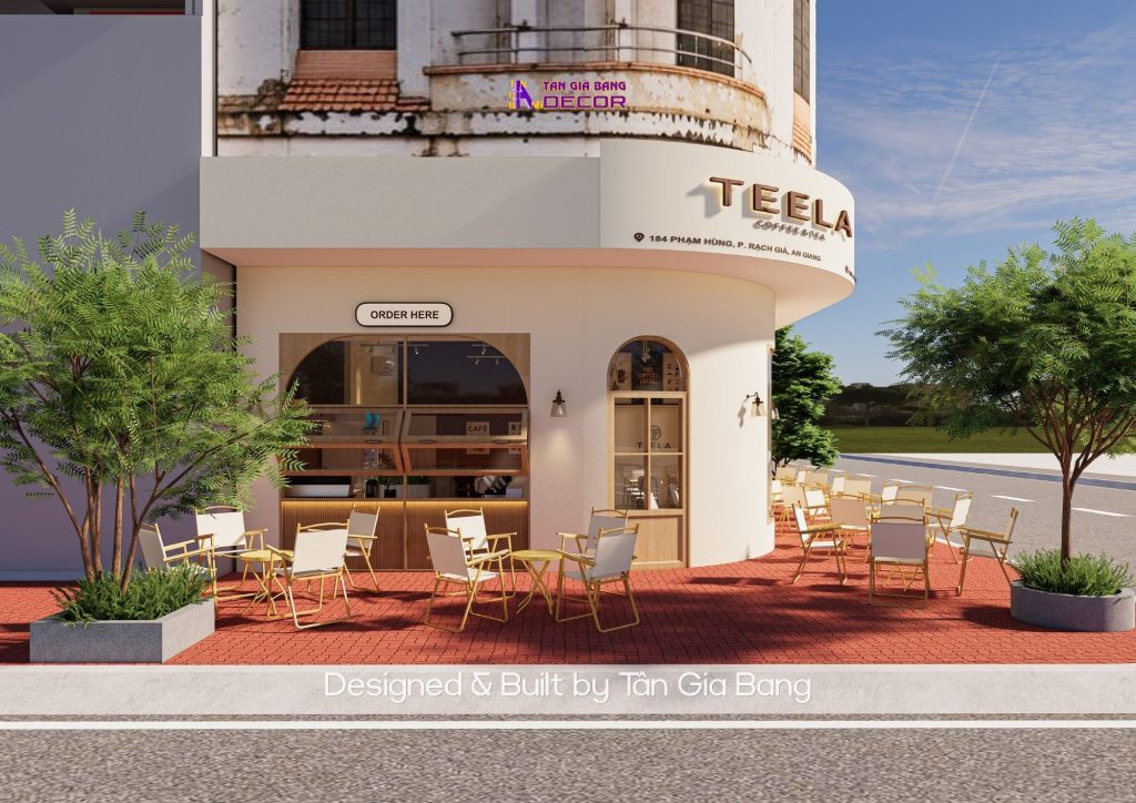 thiet ke mat tien quan cafe teela