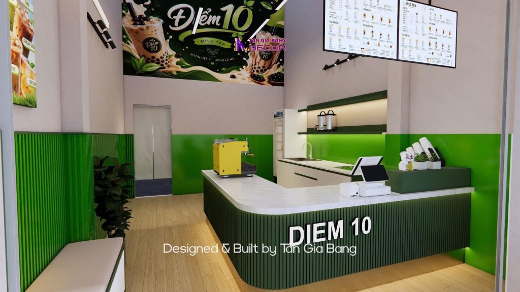thiet ke quay order quan tra sua tea diem 10